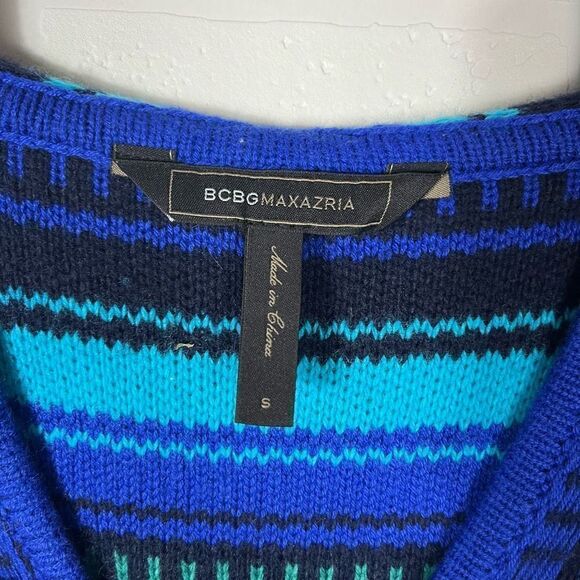 BCBGMaxAzria Hooded Sweater Womens size S High Low Hem 12% Lambswool - Picture 9 of 14